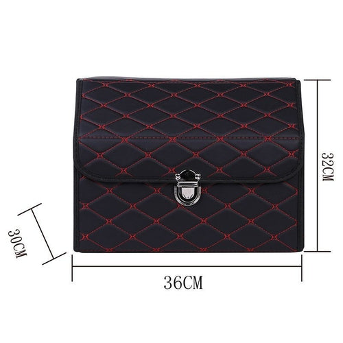 CarVault™ – Foldable Car Trunk Storage Box (Leather Style)