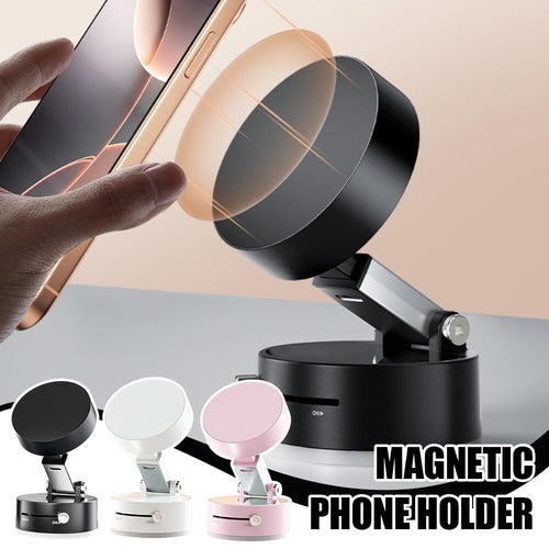 Foldable Magnetic Vacuum Car Phone Holder Foldable Suction Cup With