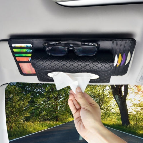 Leather Multifunction Car Visor Organizer